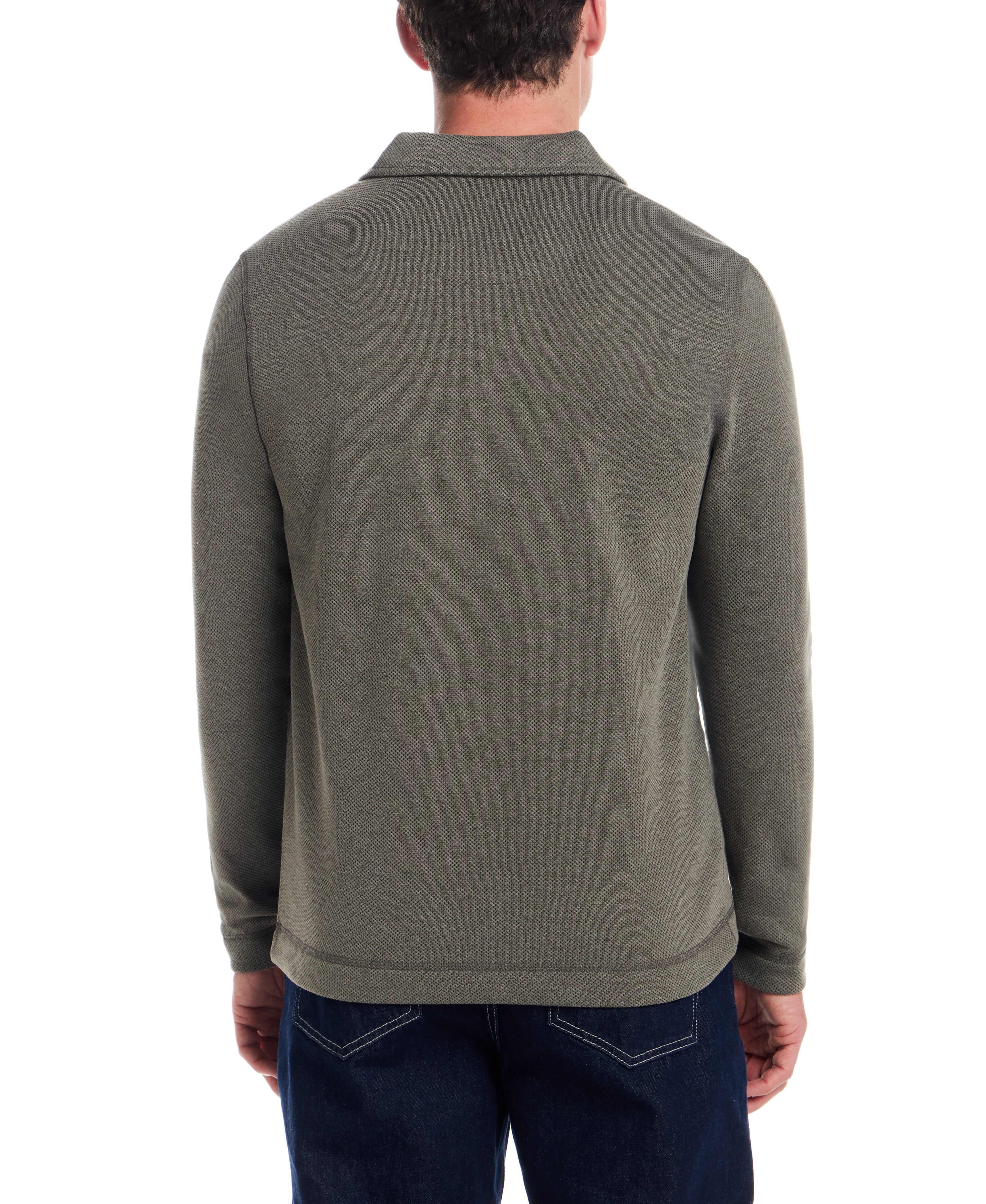 Pebble Fleece Quarter Zip in Kambaba Olive