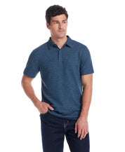 Short Sleeve Stretch Waffle Polo in Insignia Blue