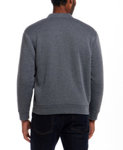 Sherpa Lined Bomber Jacket in Storm Blue