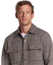 Knit Shirt Jacket in Chocolate Torte
