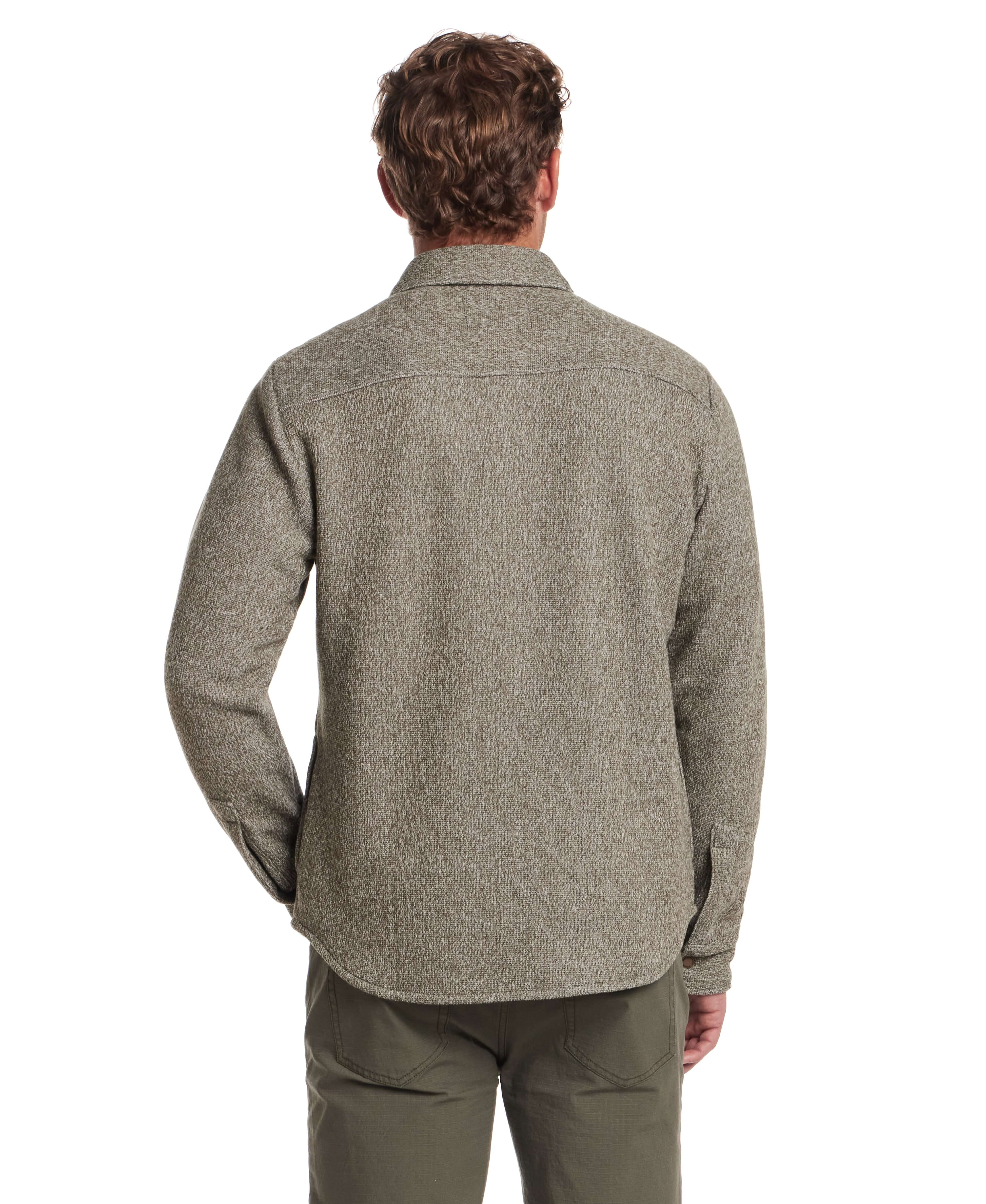 Knit Shirt Jacket in Kambaba Olive | Weatherproof® Vintage