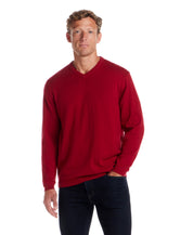Cotton-Cashmere V-Neck Sweater in Samba