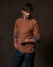 Twill Stonewash Sweater in Gingerbread