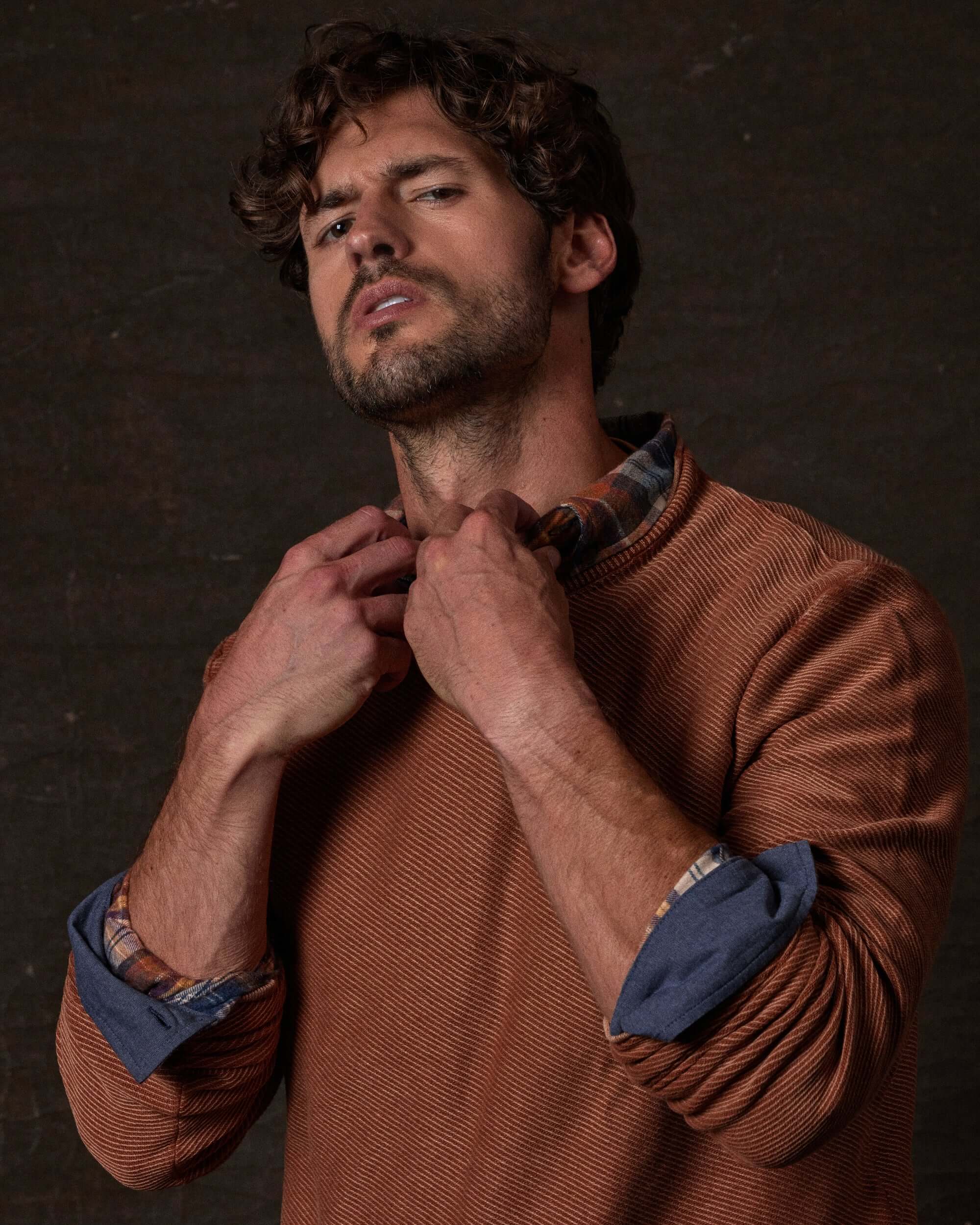 Twill Stonewash Sweater in Gingerbread | Weatherproof® Vintage
