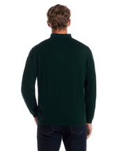Cotton Cashmere Long Sleeve Polo in Ponderosa Pine