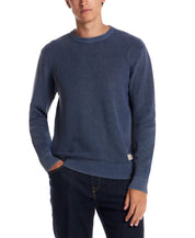 Vertical Rib Stonewash Sweater in Pageant Blue