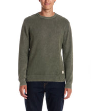 Vertical Rib Stonewash Sweater in Dark Pine