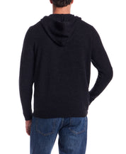 Boucle Hoodie Sweater in Black