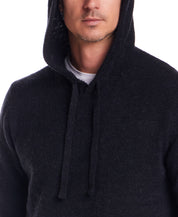 Boucle Hoodie Sweater in Black