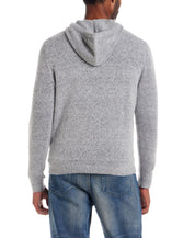 Boucle Hoodie Sweater in Winter Sky