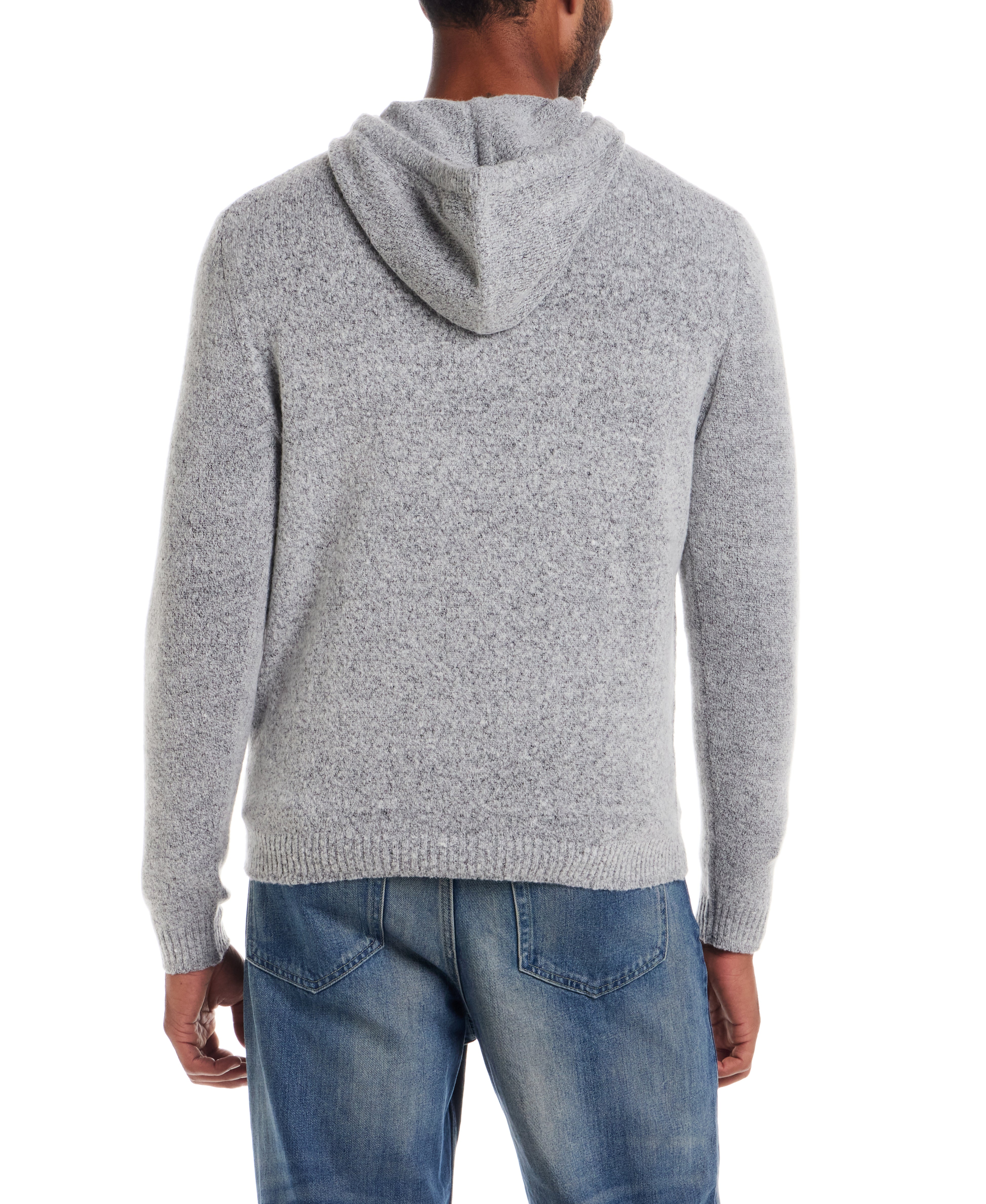 Boucle Hoodie Sweater in Winter Sky