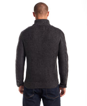 Chunky Shawl Collared Pullover in Charcoal Heather