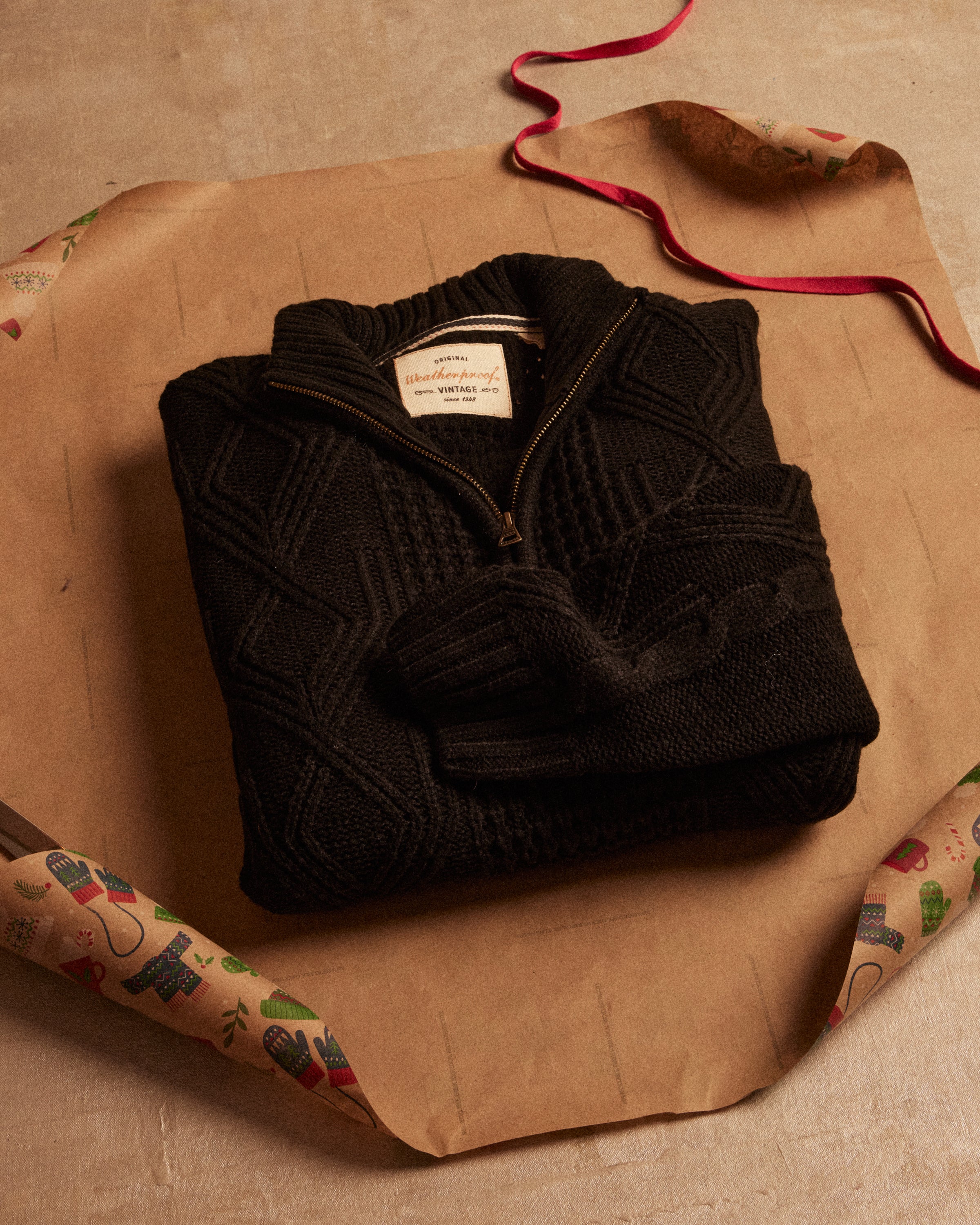 Chunky Shawl Collared Pullover in Black