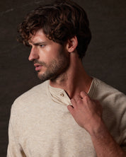 Textured Roll Neck Sweater in Oatmeal