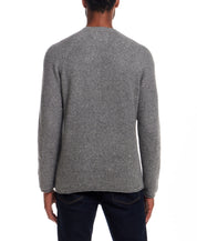 Waffle Crewneck Sweater in Grey