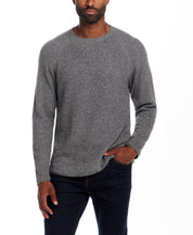 Waffle Crewneck Sweater in Grey