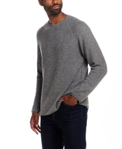 Waffle Crewneck Sweater in Grey