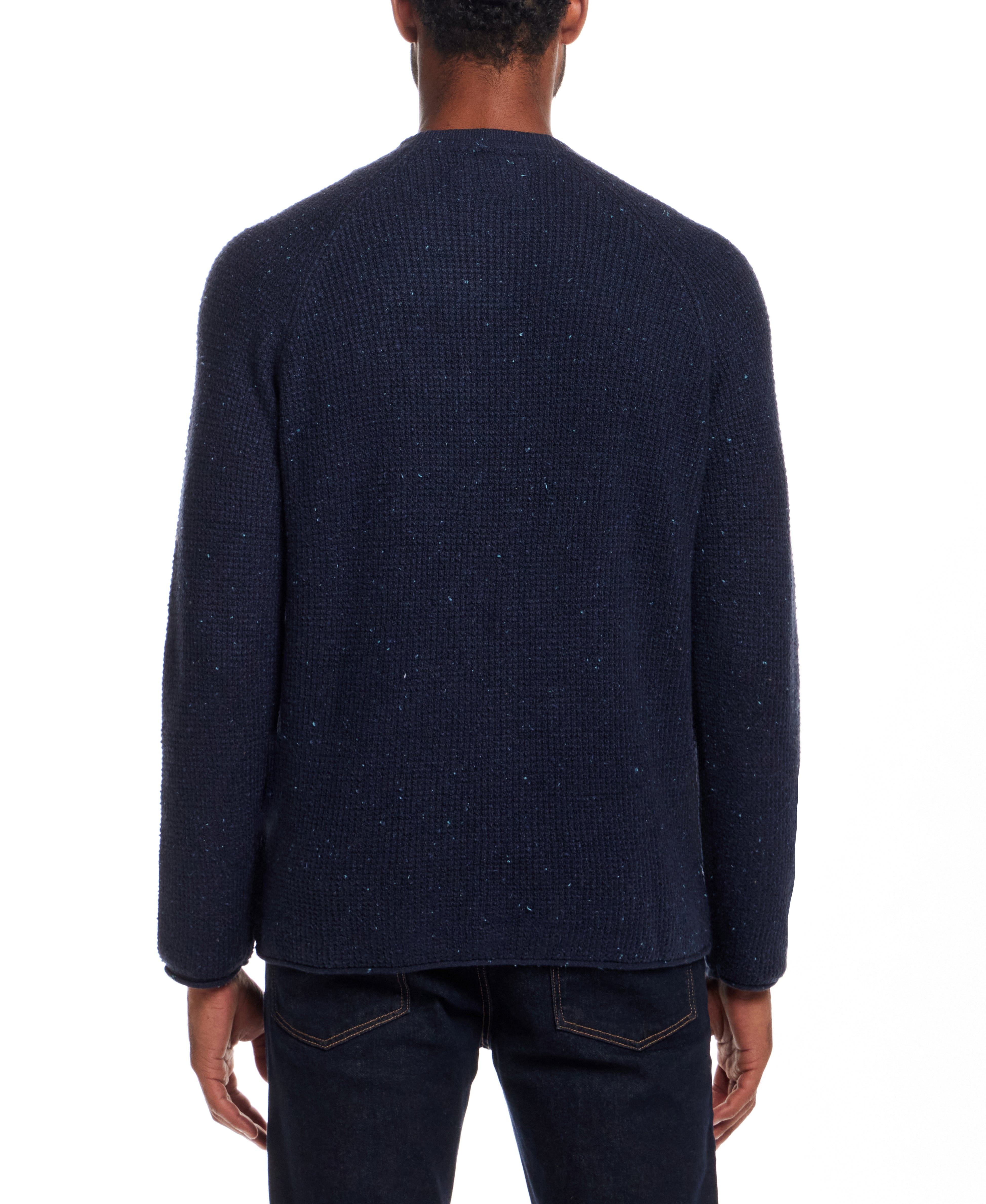 Waffle Crewneck Sweater in Seaborne