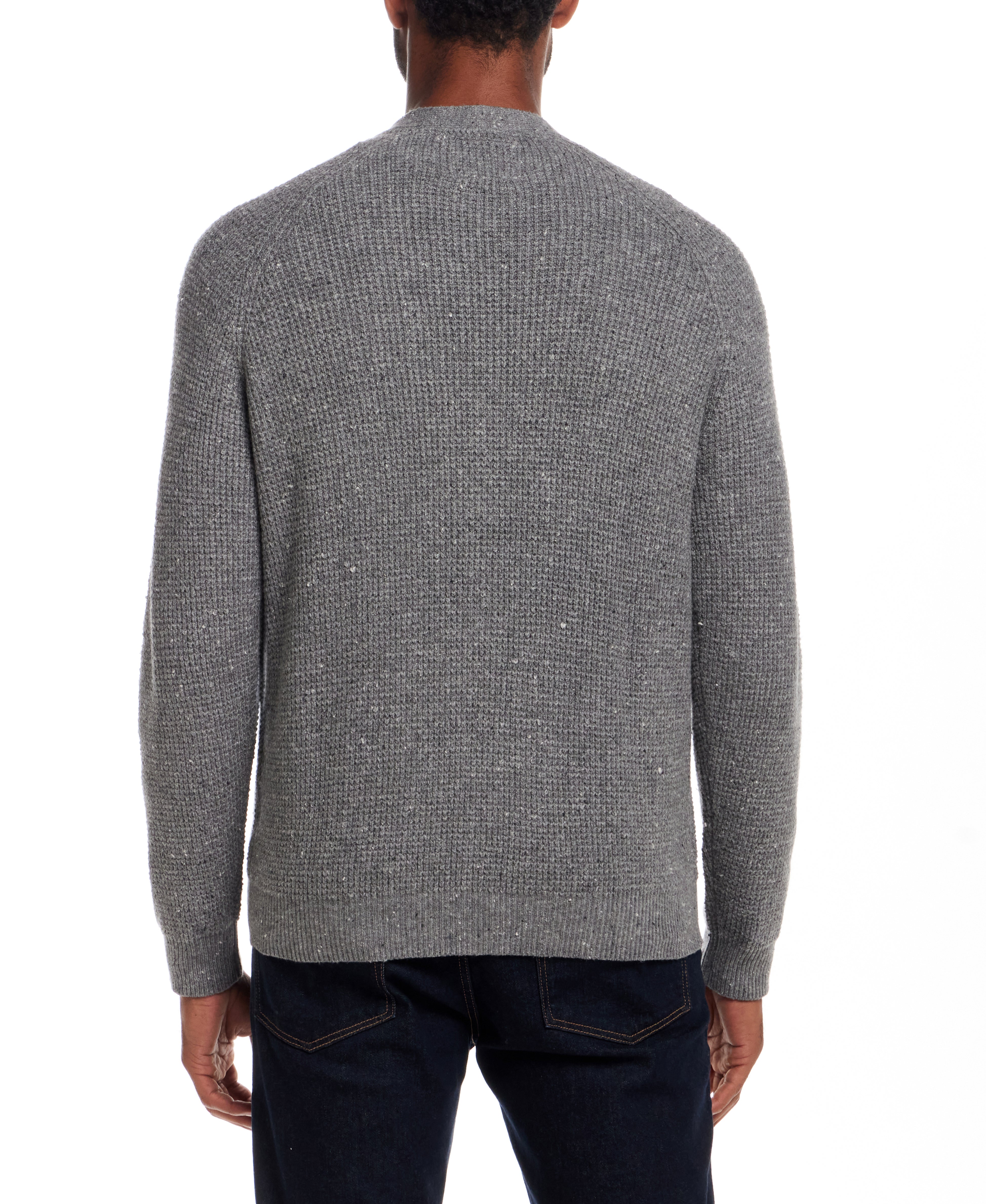 Waffle Cardigan in Grey