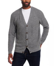 Waffle Cardigan in Grey