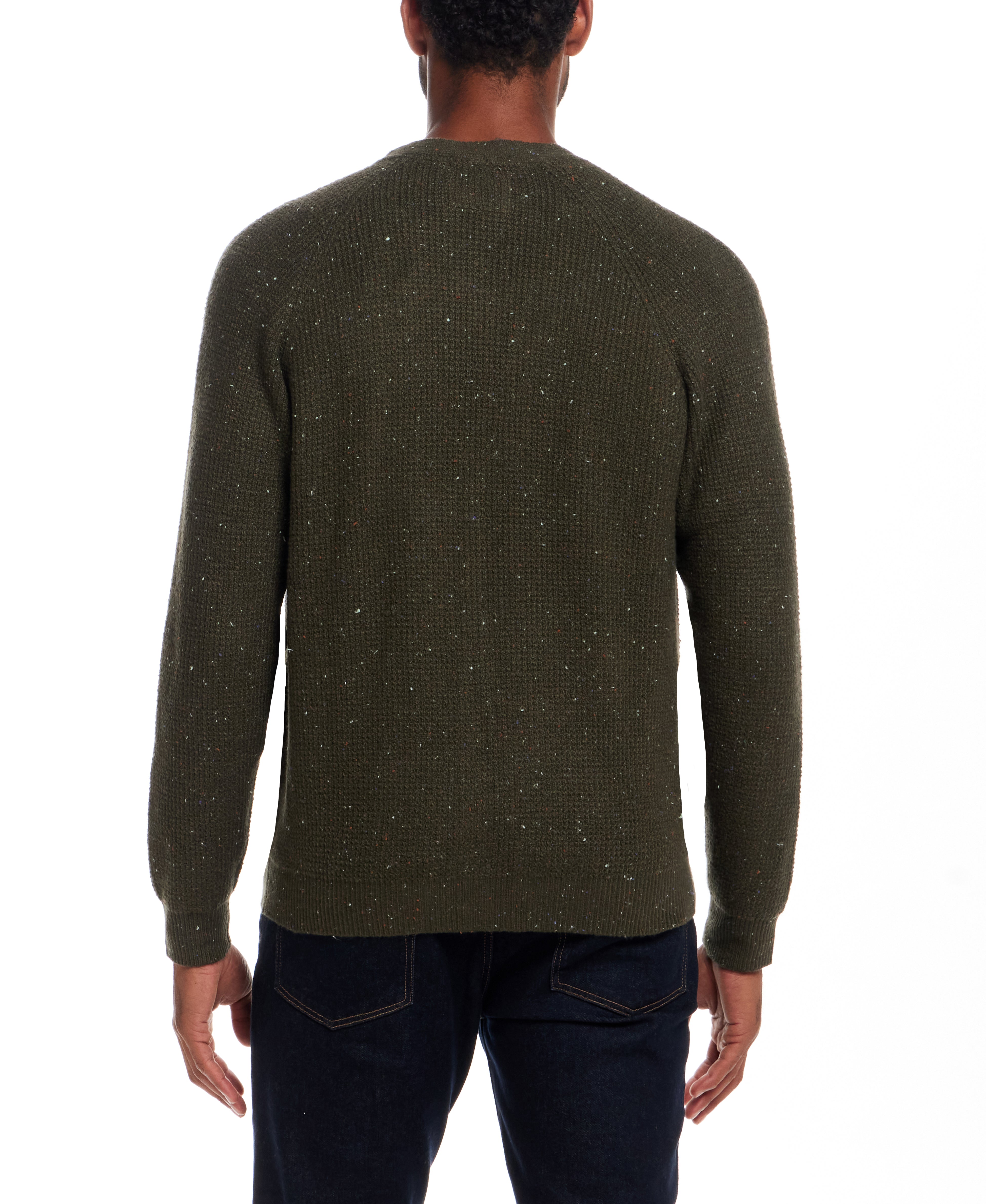 Waffle Cardigan in Kambaba Olive