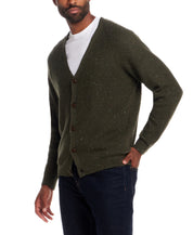 Waffle Cardigan in Kambaba Olive