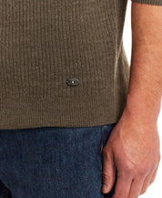 Soft Touch Vertical Stitch Sweater in Kambaba Olive