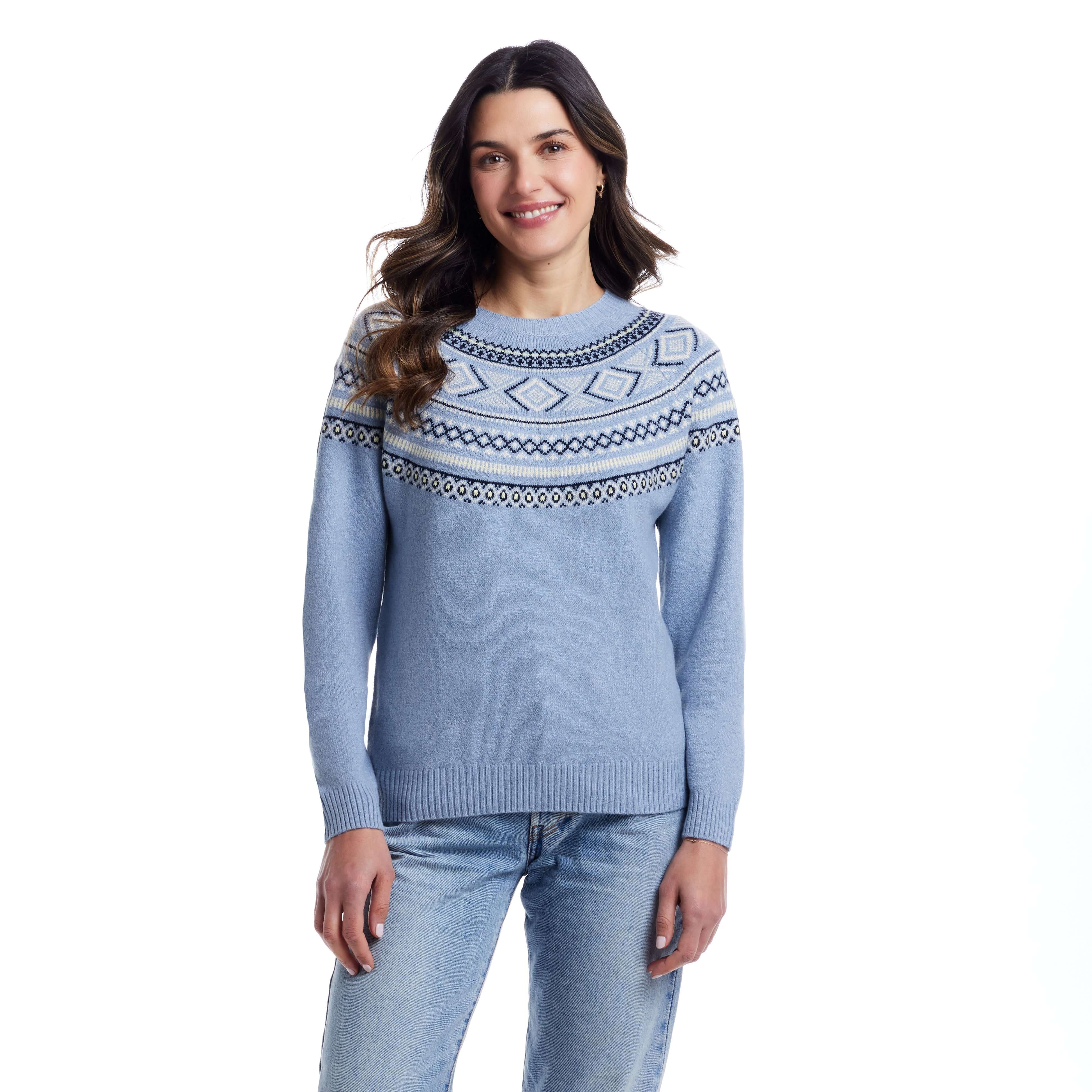Women's Fair Isle Sweater in Blue