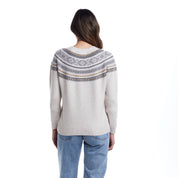 Women's Fair Isle Sweater in Cream