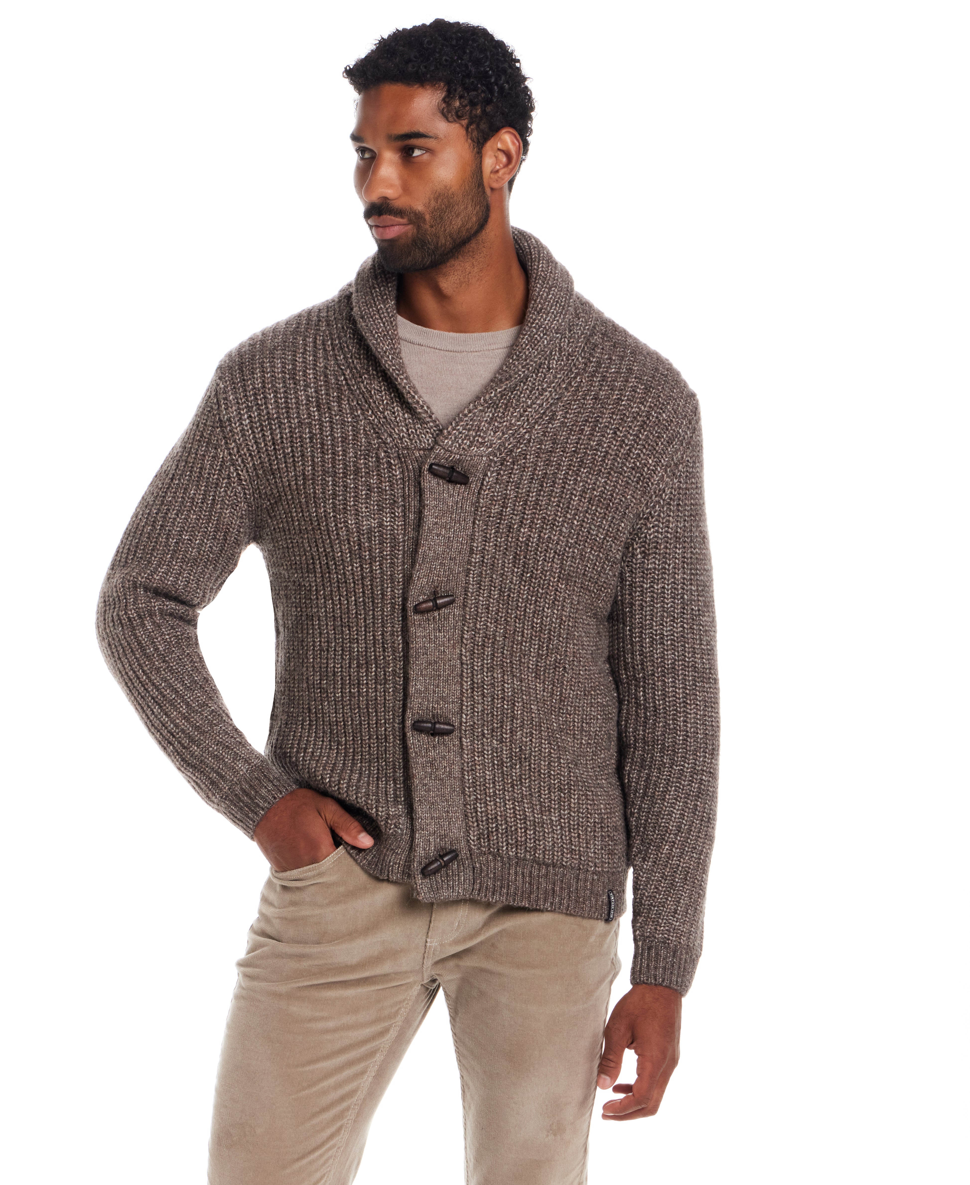 Alpaca Blend Cardigan in Espresso