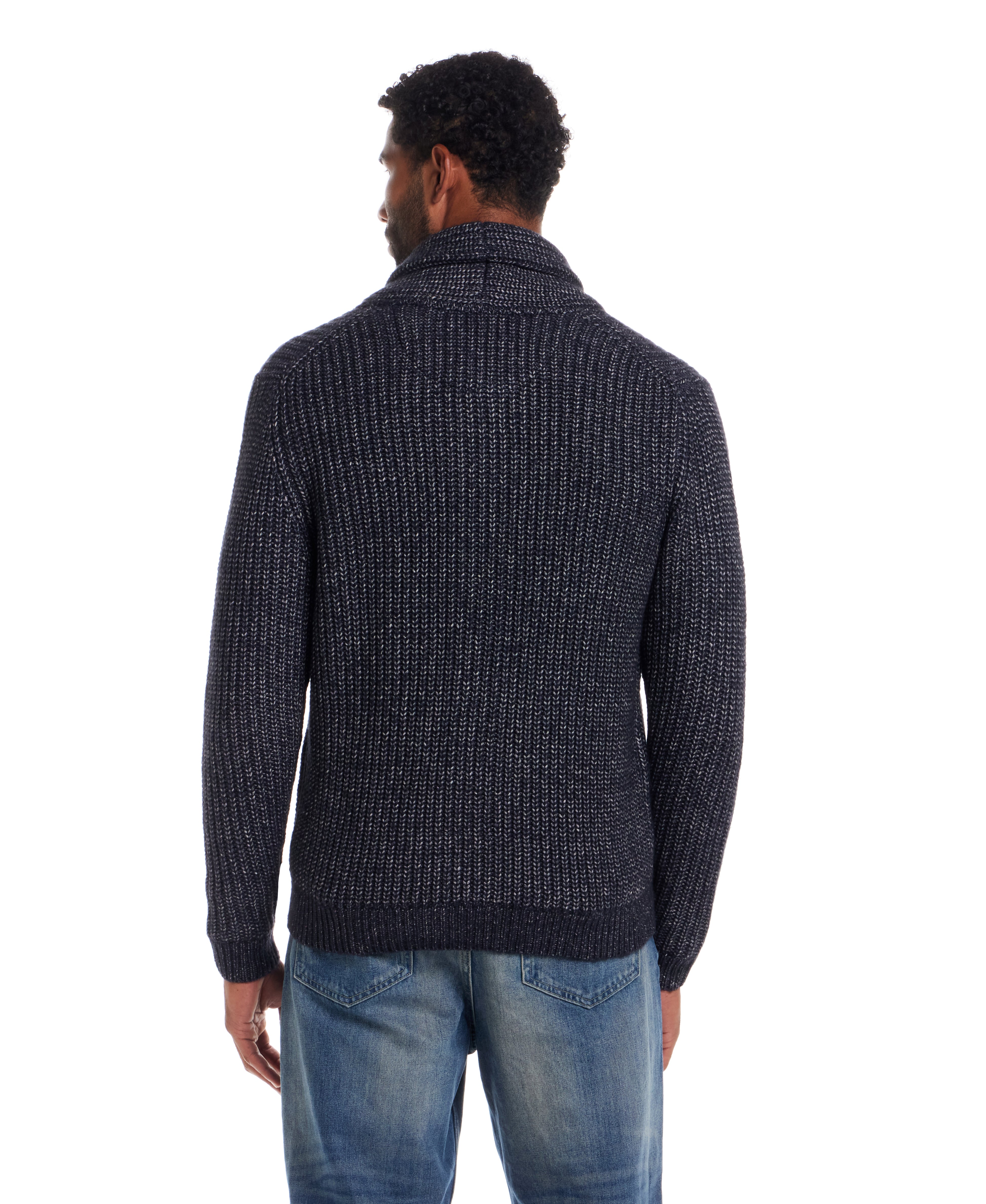 Alpaca Blend Cardigan in Indigo
