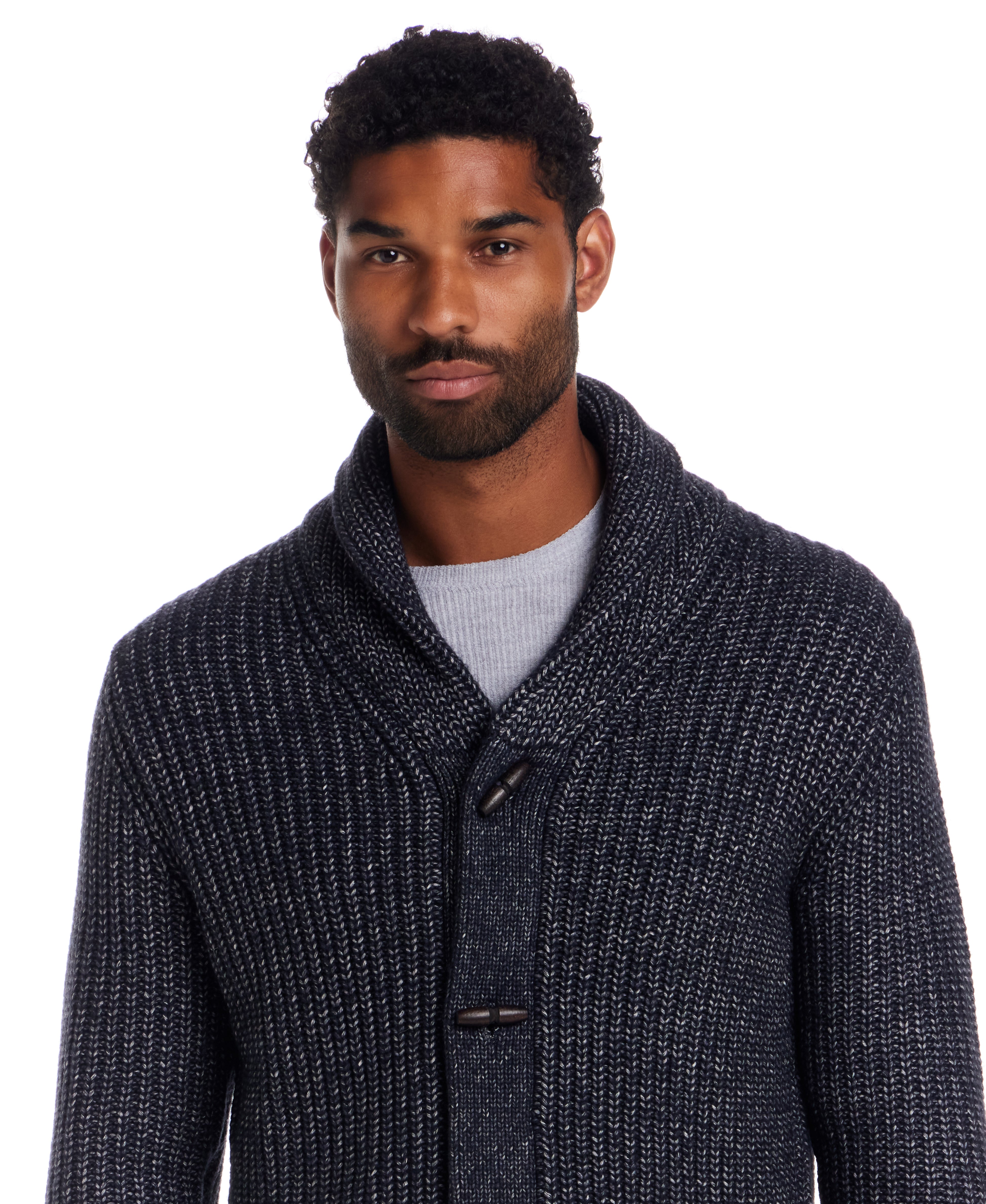 Alpaca Blend Cardigan in Indigo