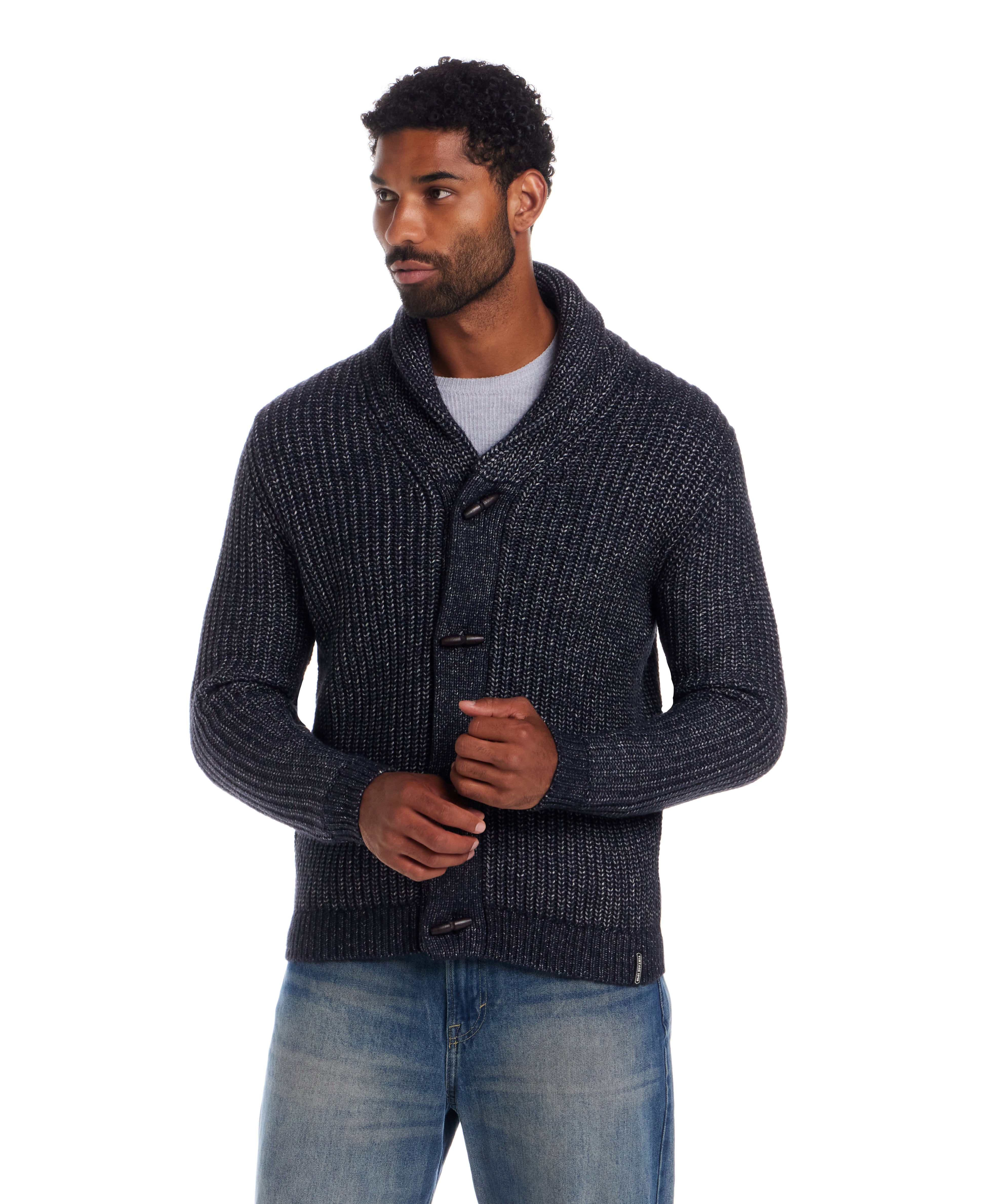 Alpaca Blend Cardigan in Indigo