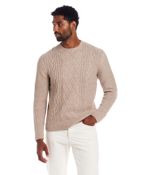 トップス atlast butcherproducts cable knit 38 Alpaca Blend Cable Knit Crew in Birch | Weatherproof® Vintage