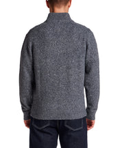 Fuzzy Quarter Zip Sweater in Denim