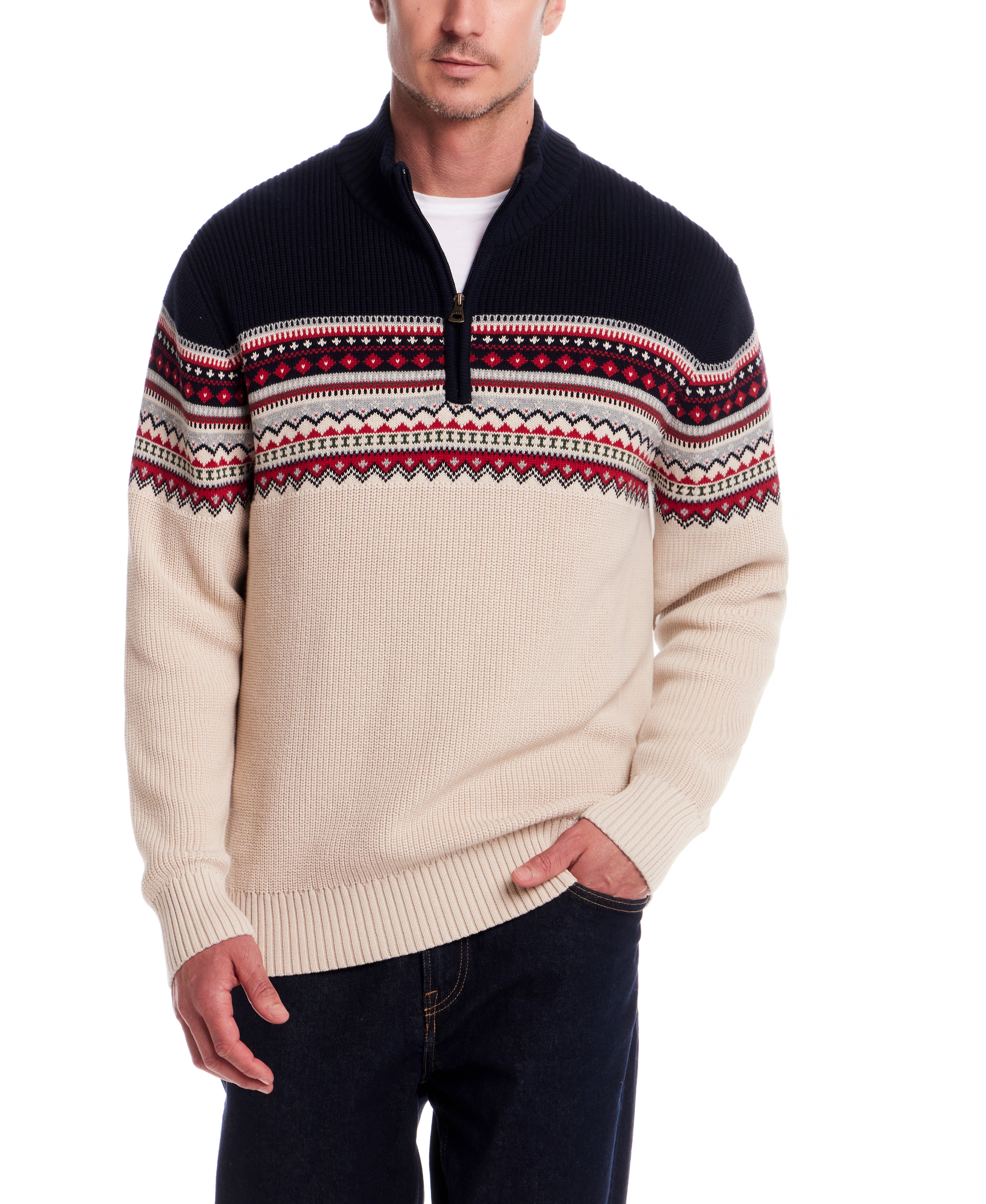 Maine Quarter Zip in Dark Navy