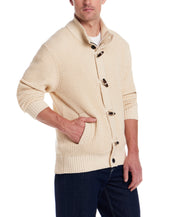 Tuck Stitch Sweater Jacket in Whitecap