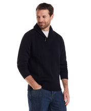Shawl Collar Toggle Pullover in Navy