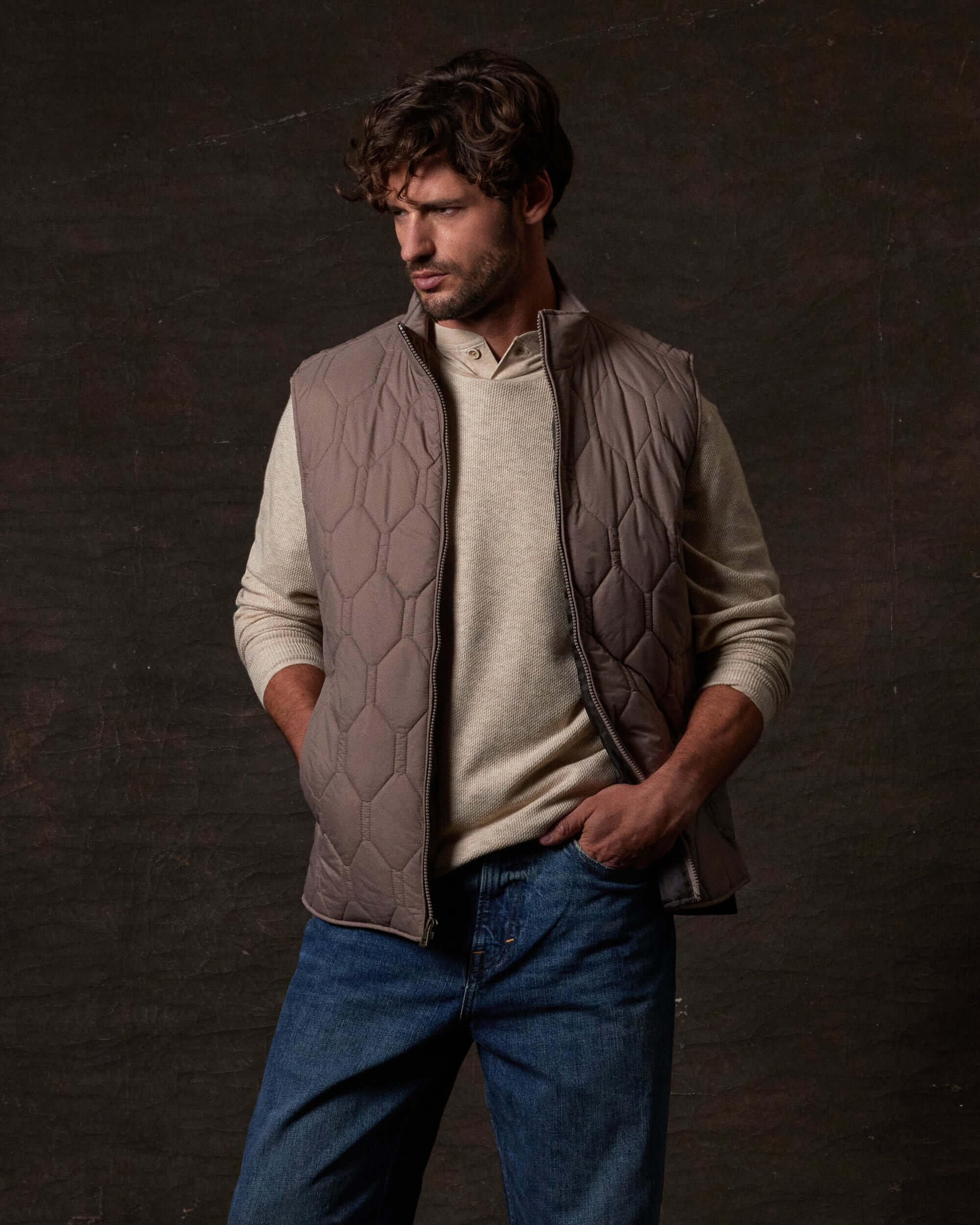 Hexagon Quilted Lightweight Vest Mountain Trail | Weatherproof Vintage