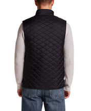 Horizontal Diamond Quilted Vest in Black