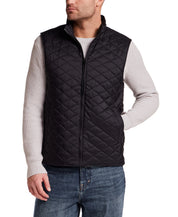 Horizontal Diamond Quilted Vest in Black