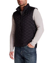 Horizontal Diamond Quilted Vest in Black