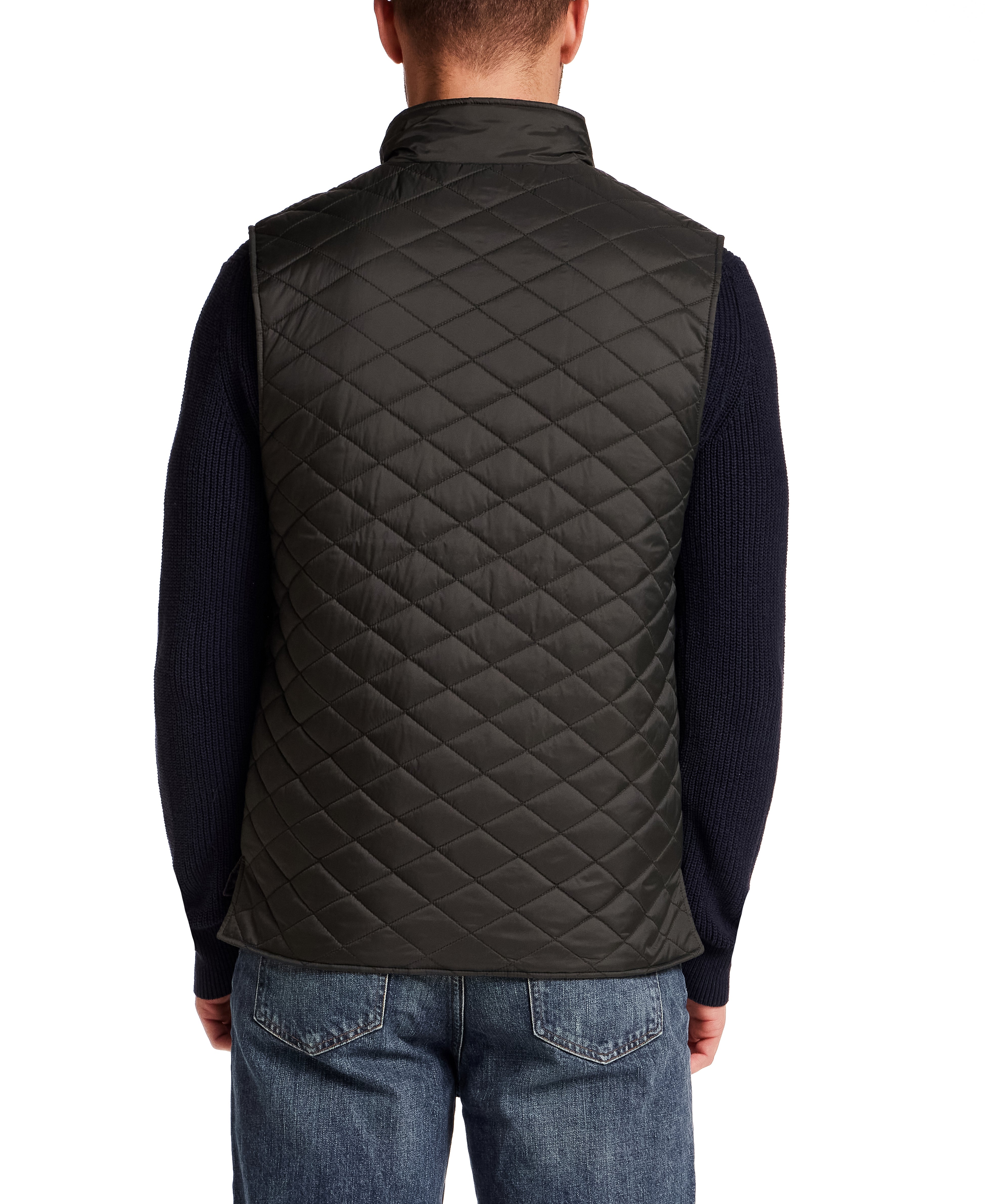 Horizontal Diamond Quilted Vest in Rosin