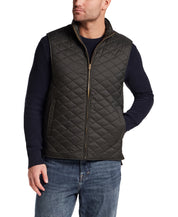 Horizontal Diamond Quilted Vest in Rosin