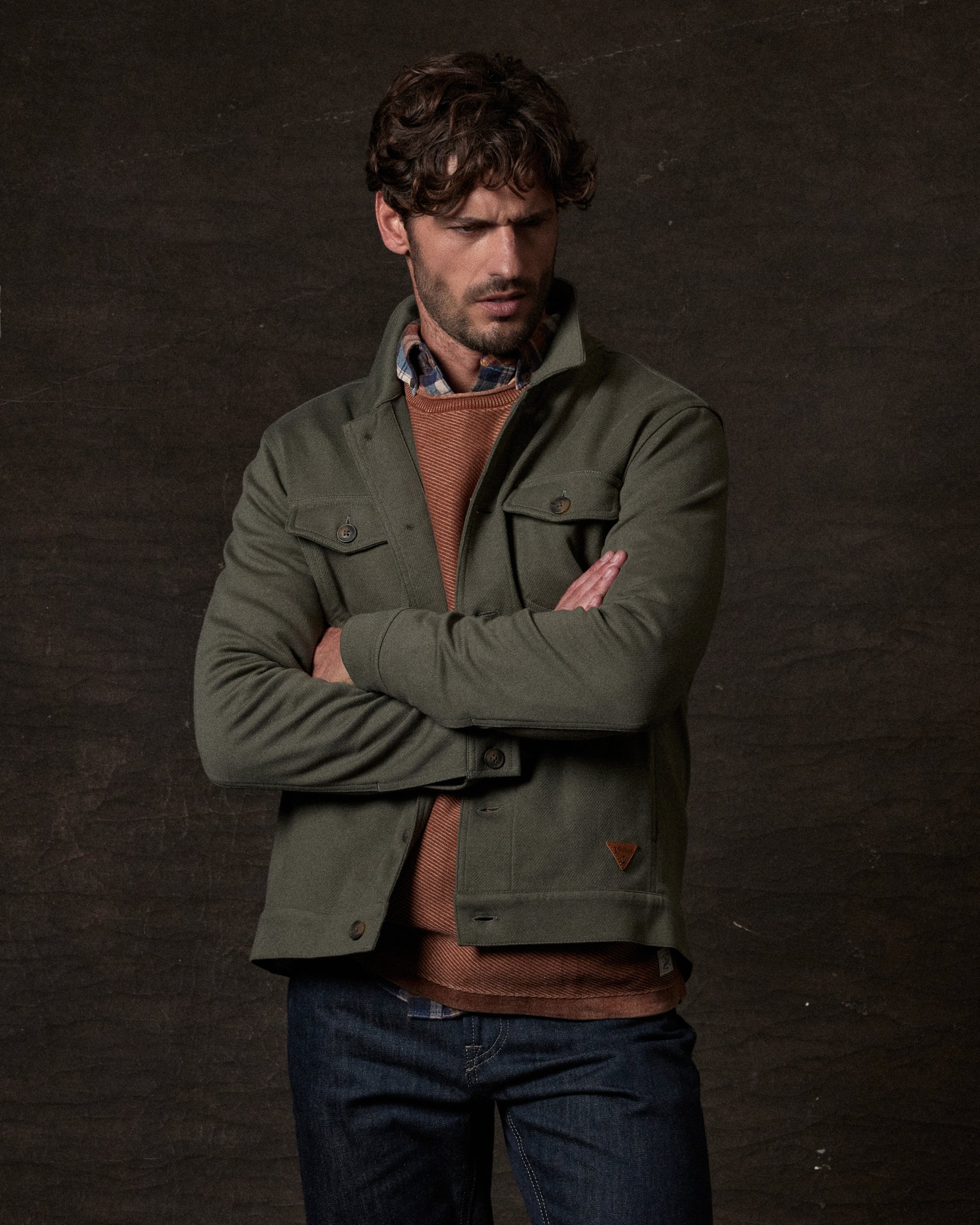 Twill Jacket in Tea Leaf