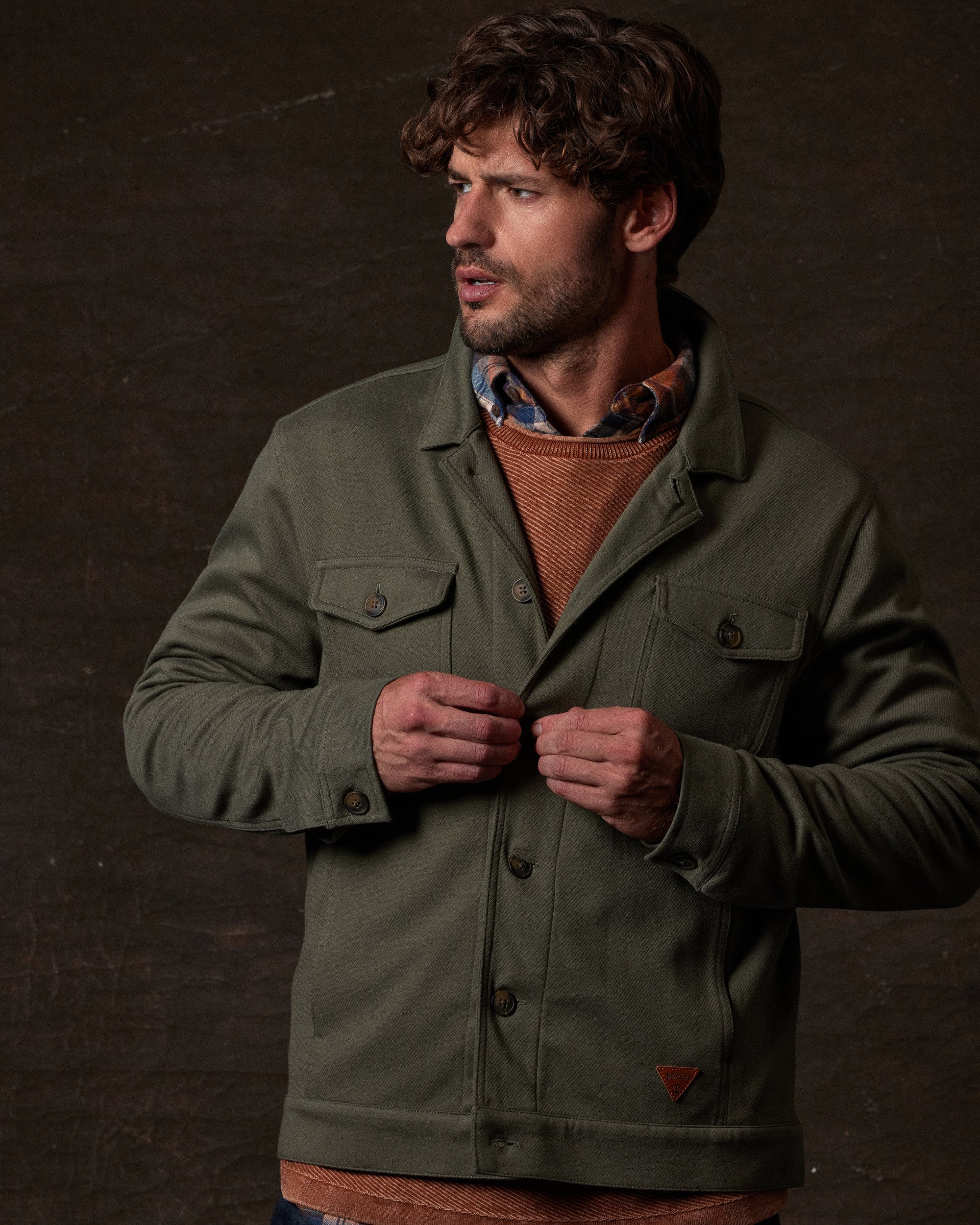 Twill Jacket in Tea Leaf