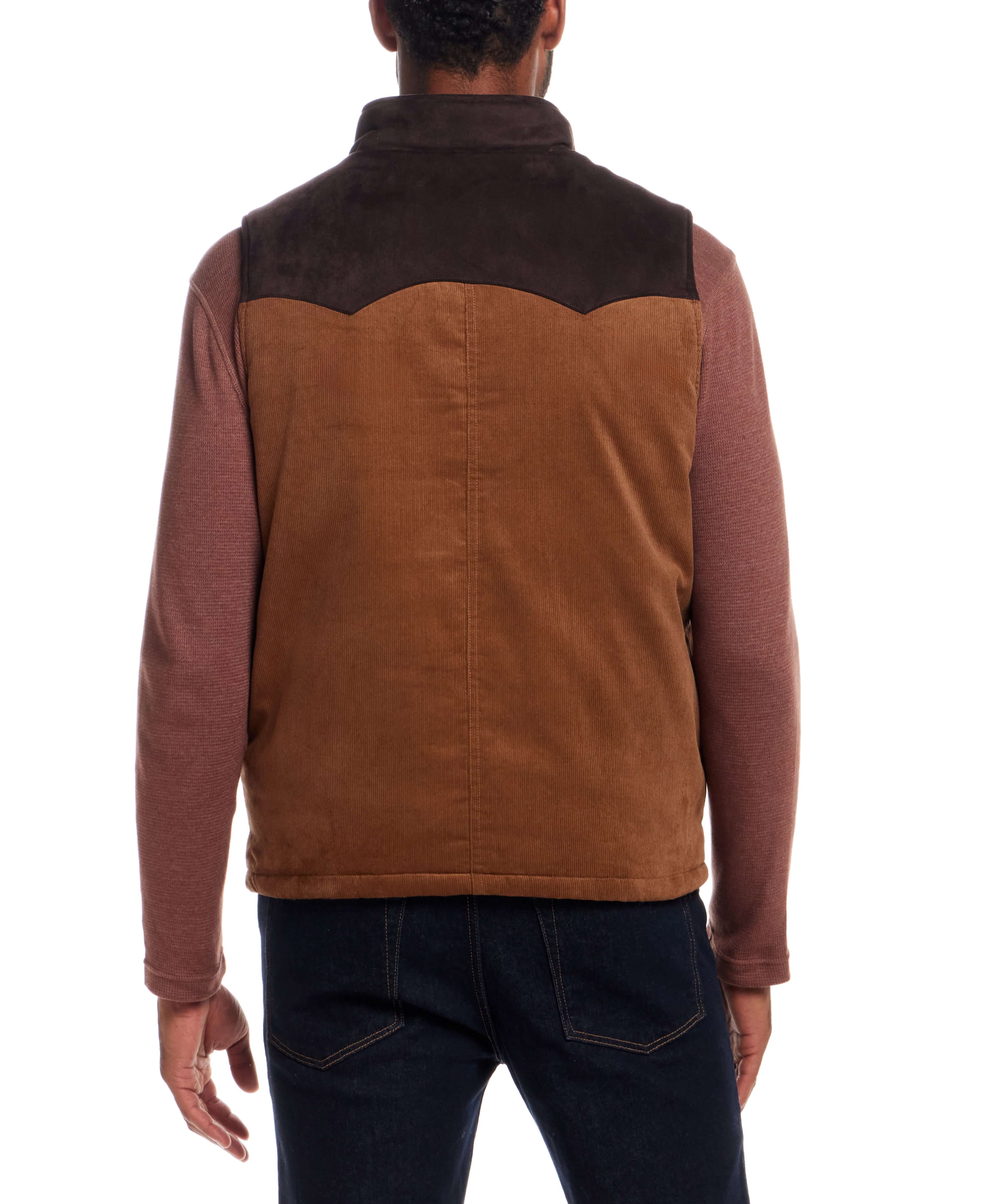 Cord & Suede Vest in Chocolate Torte | Weatherproof® Vintage
