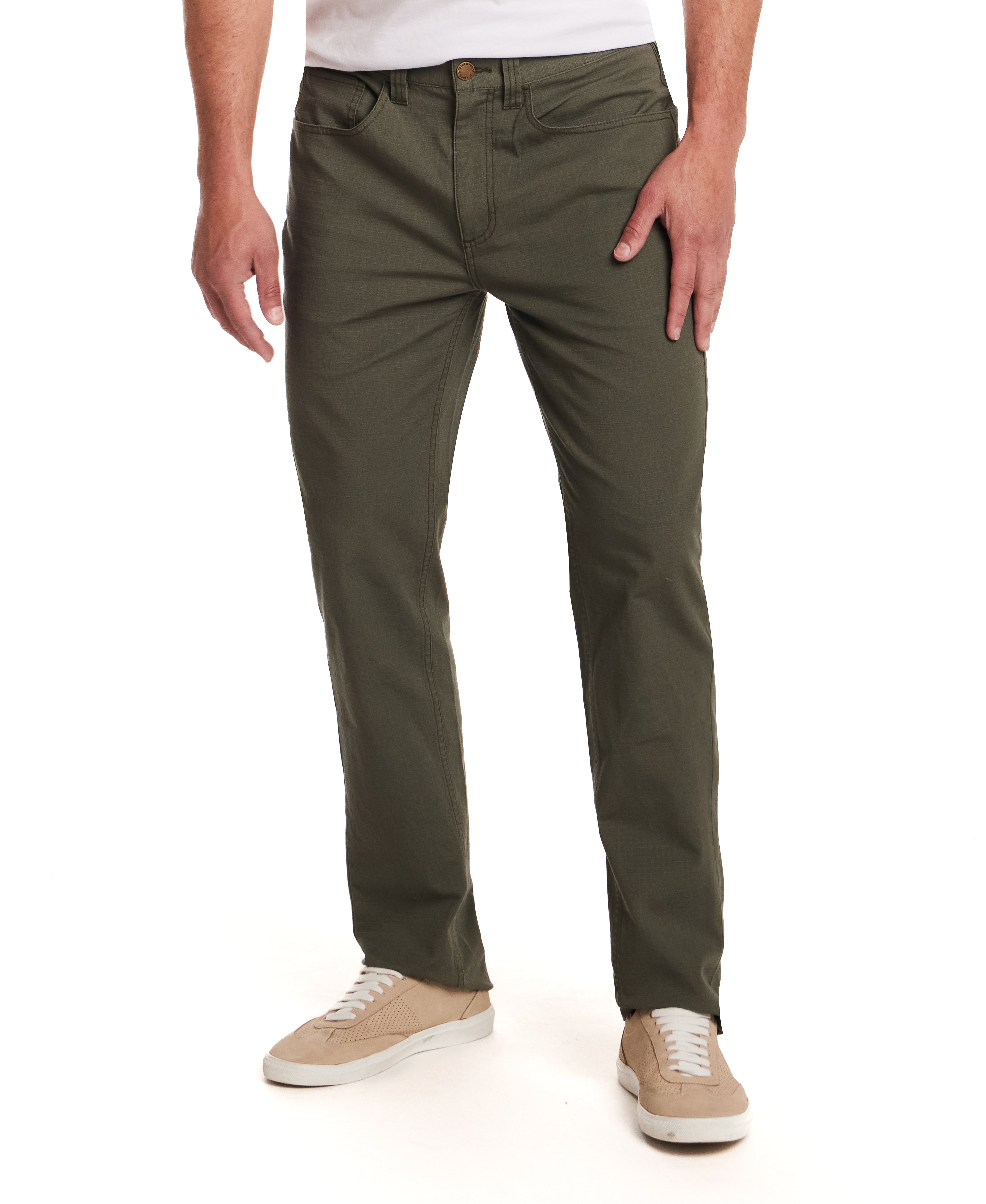 Stretch Cotton Ripstop Pant in Tea Leaf