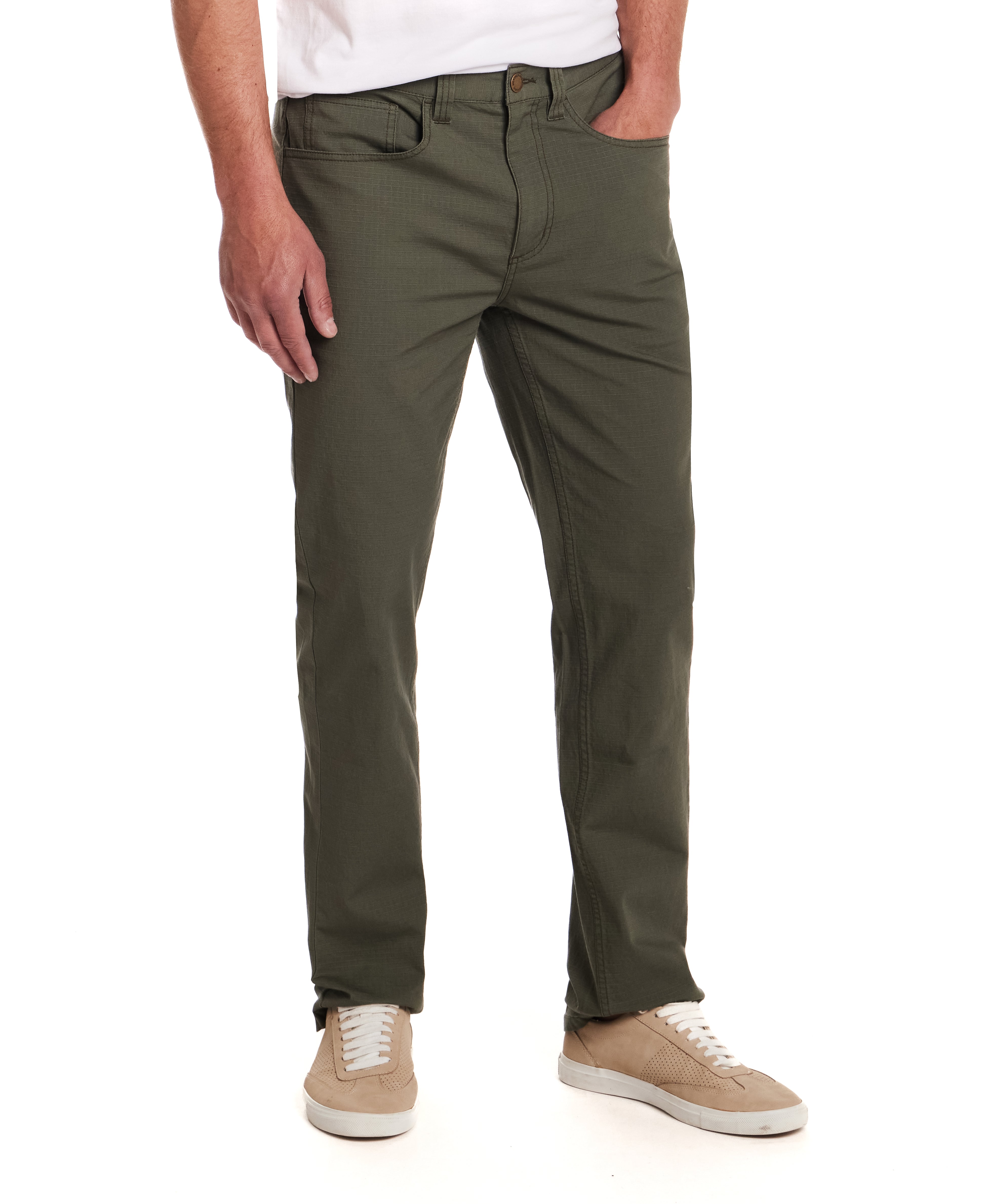Stretch Cotton Ripstop Pant in Tea Leaf