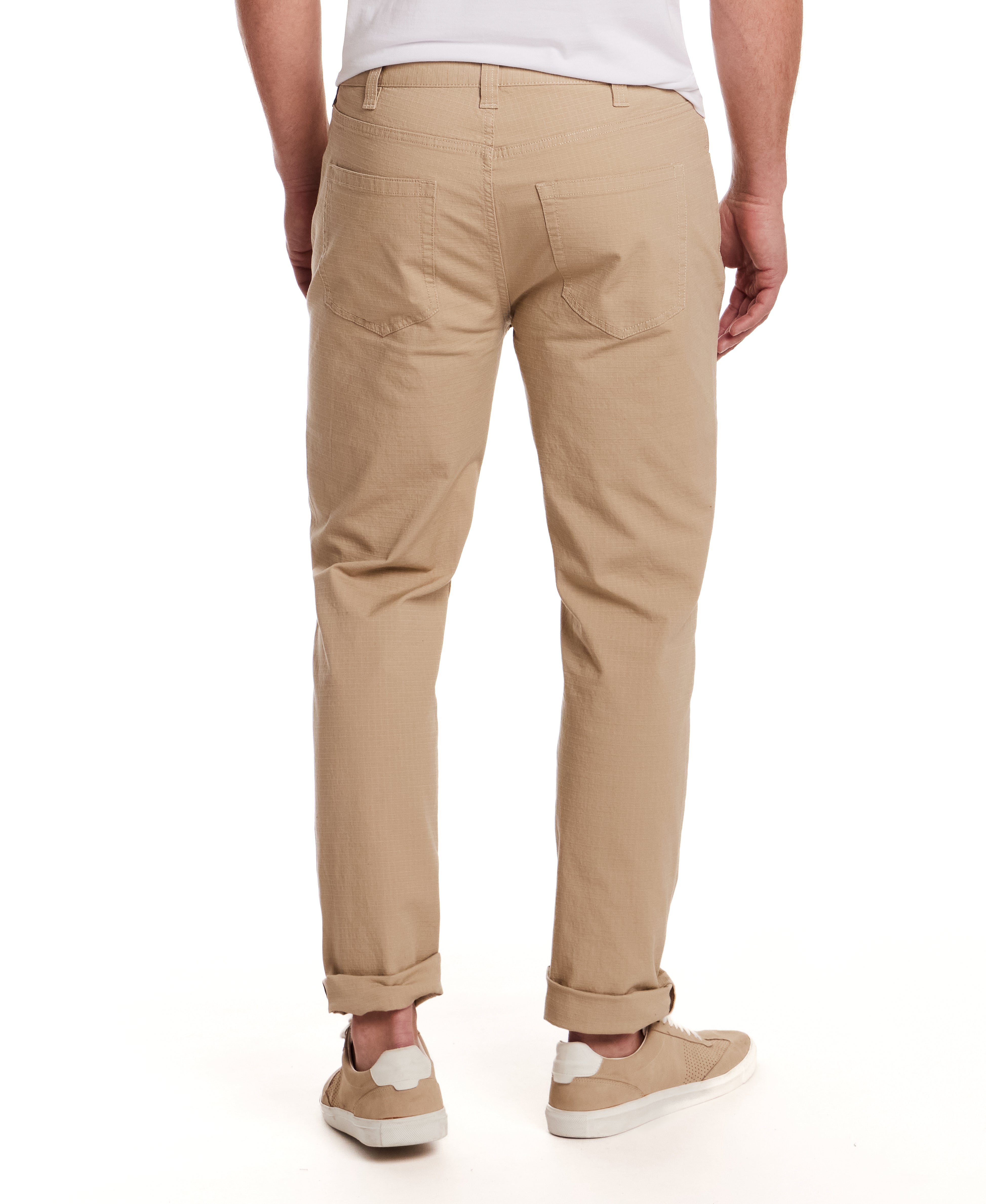 Stretch Cotton Ripstop Pant in White Pepper